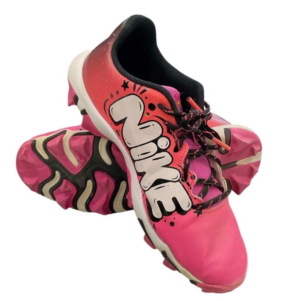 Nike Diamond Fastflex Softball Cleats Kids 2Y Pink Red Preloved